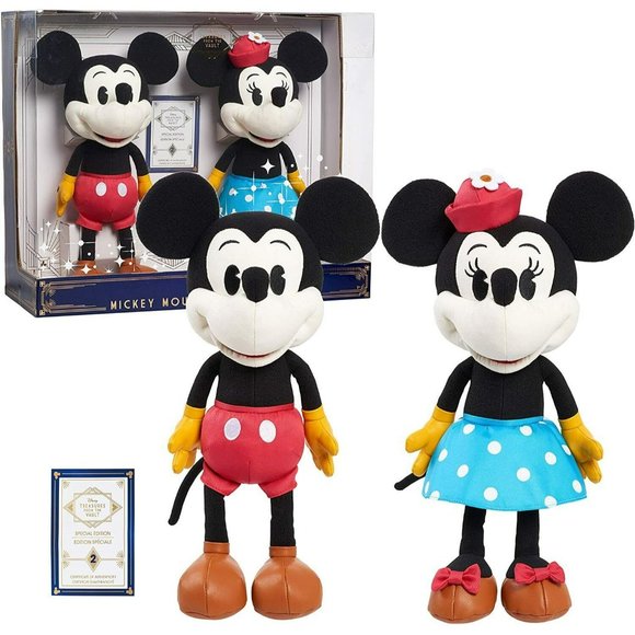 Disney Treasures From The Vault Limited Edition Mickey & Minnie Mouse Plush 15" - Picture 2 of 12